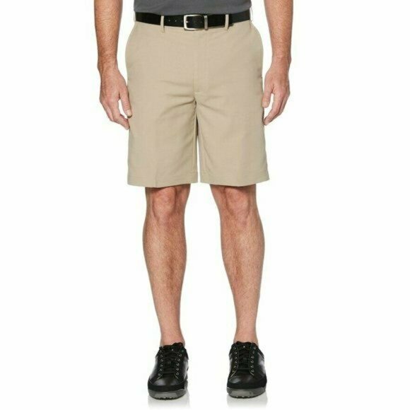 Grand Slam Performance Golf Shorts Size B&T 54 Beige Expandable Waistband UPF 50 - Picture 1 of 6